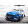 Maxton - Street Pro Lame Du Pare-Chocs Avant Ford Focus ST / ST-Line Mk4 Noir + Rabats Brillant 
