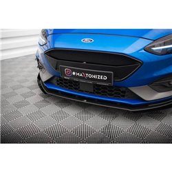 Maxton - Street Pro Lame Du Pare-Chocs Avant Ford Focus ST / ST-Line Mk4 Noir + Rabats Brillant 