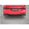 Maxton - Rajout Du Pare-Chocs Arriere + Faux Pot D'échappement Audi A7 S-Line C8 / S7 C8 / C8 Facelift / S7 Facelift Noir Brilla