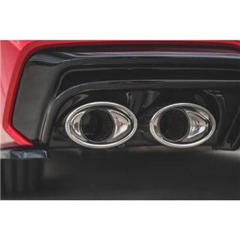 Maxton - Rajout Du Pare-Chocs Arriere + Faux Pot D'échappement Audi A7 S-Line C8 / S7 C8 / C8 Facelift / S7 Facelift Noir Brilla