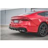 Maxton - Rajout Du Pare-Chocs Arriere + Faux Pot D'échappement Audi A7 S-Line C8 / S7 C8 / C8 Facelift / S7 Facelift Noir Brilla