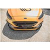 Maxton - Street Pro Lame Du Pare-Chocs Avant Ford Focus ST / ST-Line Mk4 Noir-Rouge + Rabats Brillant
