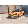 Maxton - Street Pro Lame Du Pare-Chocs Avant Ford Focus ST / ST-Line Mk4 Noir-Rouge + Rabats Brillant