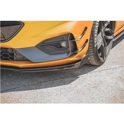 Maxton - Street Pro Lame Du Pare-Chocs Avant Ford Focus ST / ST-Line Mk4 Noir-Rouge + Rabats Brillant
