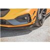 Maxton - Street Pro Lame Du Pare-Chocs Avant Ford Focus ST / ST-Line Mk4 Noir-Rouge + Rabats Brillant
