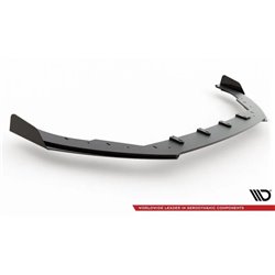 Maxton - Street Pro Lame Du Pare-Chocs Avant Ford Focus ST / ST-Line Mk4 Noir-Rouge + Rabats Brillant