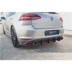 Maxton - Street Pro Central Diffuseur Arriere V.1 VW Golf 7 GTI Noir