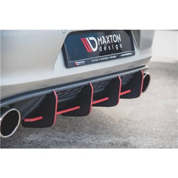Maxton - Street Pro Central Diffuseur Arriere V.1 VW Golf 7 GTI Noir