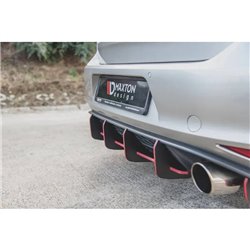 Maxton - Street Pro Central Diffuseur Arriere V.1 VW Golf 7 GTI Noir