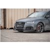 Maxton - Street Pro Lame Du Pare-Chocs Avant Audi RS3 8V Sportback Noir + Rabats Brillant 