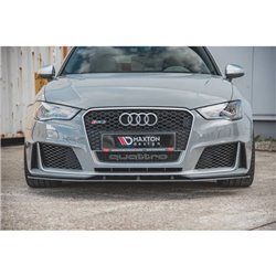 Maxton - Street Pro Lame Du Pare-Chocs Avant Audi RS3 8V Sportback Noir-Rouge