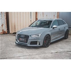 Maxton - Street Pro Lame Du Pare-Chocs Avant Audi RS3 8V Sportback Noir-Rouge