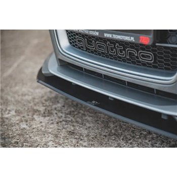 Maxton - Street Pro Lame Du Pare-Chocs Avant Audi RS3 8V Sportback Noir-Rouge