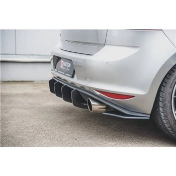 Maxton - Sport Durabilité Central Diffuseur Arriere V.2 VW Golf 7 GTI Rouge
