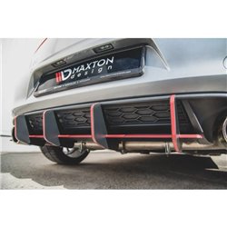 Maxton - Sport Durabilité Central Diffuseur Arriere V.2 VW Golf 7 GTI Rouge