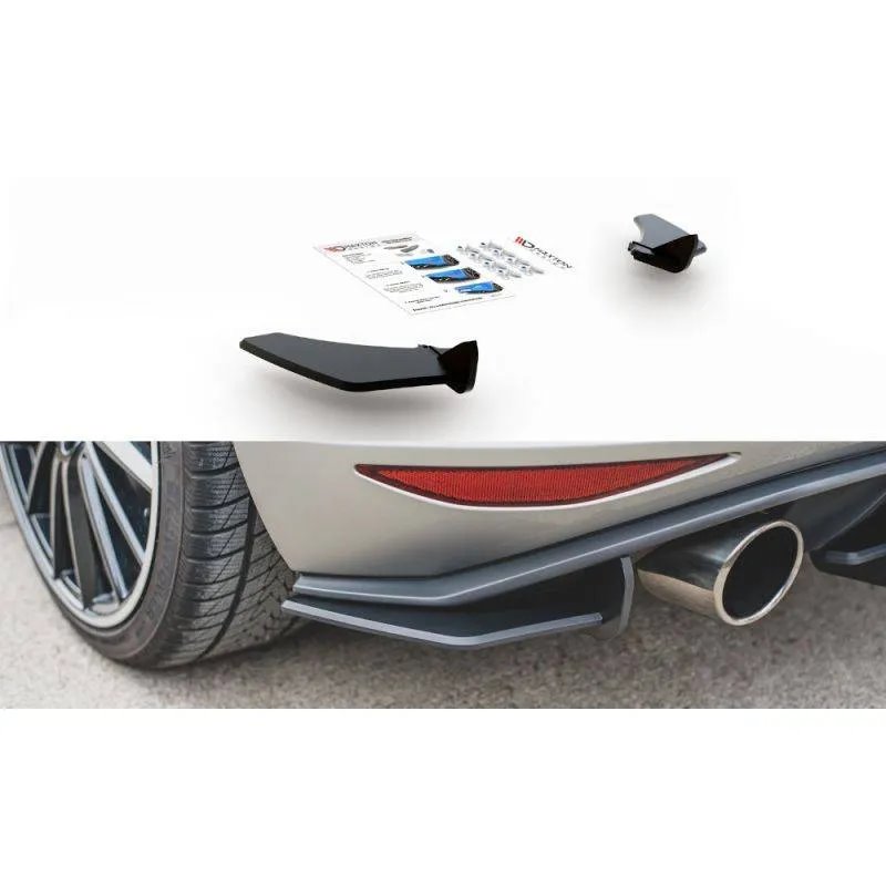 Maxton - Street Pro Lame Du Pare Chocs Arriere V.1 VW Golf 7 GTI Noir-Rouge