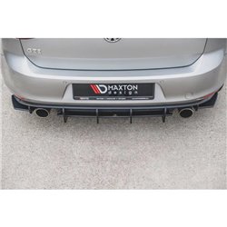 Maxton - Street Pro Lame Du Pare Chocs Arriere V.1 VW Golf 7 GTI Noir-Rouge