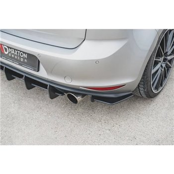 Maxton - Street Pro Lame Du Pare Chocs Arriere V.1 VW Golf 7 GTI Noir-Rouge