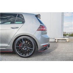 Maxton - Street Pro Lame Du Pare Chocs Arriere V.1 VW Golf 7 GTI Noir-Rouge