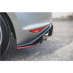 Maxton - Street Pro Lame Du Pare Chocs Arriere V.1 VW Golf 7 GTI Noir-Rouge