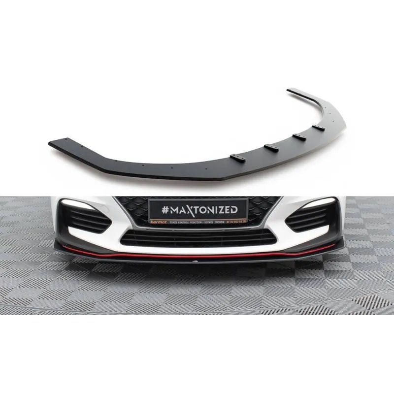 Maxton - Street Pro Lame Du Pare-Chocs Avant Hyundai I30 N Mk3 Hatchback / Fastback Noir
