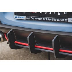 Maxton - Street Pro Central Diffuseur Arriere V.2 Hyundai I30 N Mk3 Hatchback Rouge