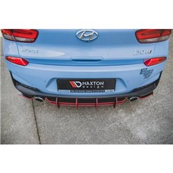 Maxton - Street Pro Central Diffuseur Arriere V.2 Hyundai I30 N Mk3 Hatchback Rouge