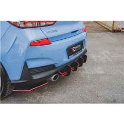 Maxton - Street Pro Central Diffuseur Arriere V.2 Hyundai I30 N Mk3 Hatchback Rouge