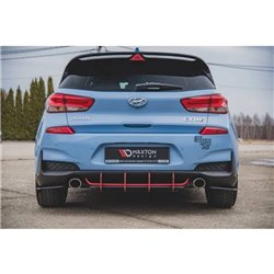 Maxton - Street Pro Central Diffuseur Arriere V.2 Hyundai I30 N Mk3 Hatchback Rouge