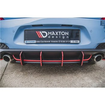 Maxton - Street Pro Central Diffuseur Arriere V.2 Hyundai I30 N Mk3 Hatchback Rouge