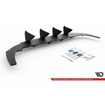 Maxton - Street Pro Central Diffuseur Arriere V.1 Volkswagen Golf Mk8 Rouge