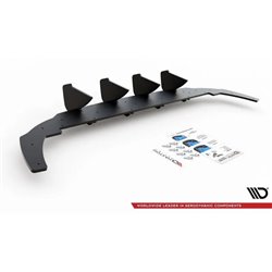 Maxton - Street Pro Central Diffuseur Arriere V.1 Volkswagen Golf Mk8 Rouge