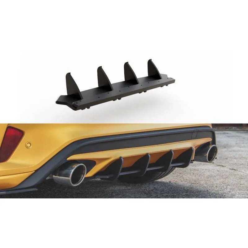 Maxton - Street Pro Central Diffuseur Arriere Ford Focus ST Mk4 Noir