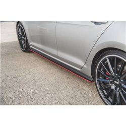Maxton - Sports Durabilité Rajouts Des Bas De Caisse Pour VW Golf 7 GTI Rouge