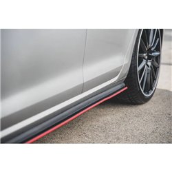 Maxton - Sports Durabilité Rajouts Des Bas De Caisse Pour VW Golf 7 GTI Rouge