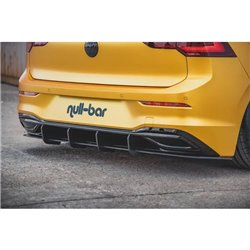 Maxton - Street Pro Central Diffuseur Arriere V.1 Volkswagen Golf Mk8 Noir-Rouge