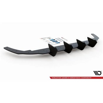 Maxton - Street Pro Central Diffuseur Arriere V.1 Volkswagen Golf Mk8 Noir-Rouge