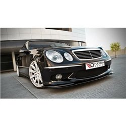 Maxton - LAME DU PARE-CHOCS AVANT MERCEDES E W211 AMG AVANT FACELIFT Noir Brillant