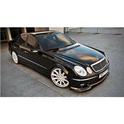 Maxton - LAME DU PARE-CHOCS AVANT MERCEDES E W211 AMG AVANT FACELIFT Noir Brillant