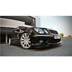 Maxton - LAME DU PARE-CHOCS AVANT MERCEDES E W211 AMG AVANT FACELIFT Noir Brillant