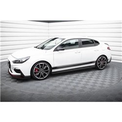 Maxton - Street Pro Rajouts Des Bas De Caisse V.1 Hyundai I30 N / N-Line Hatchback / Fastback Mk3 / Mk3 Facelift Rouge