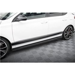 Maxton - Street Pro Rajouts Des Bas De Caisse V.1 Hyundai I30 N / N-Line Hatchback / Fastback Mk3 / Mk3 Facelift Rouge