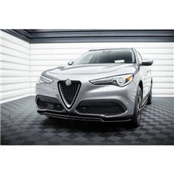 Maxton - Lame Du Pare-Chocs Avant V.2 Alfa Romeo Stelvio Mk1 Noir Brillant