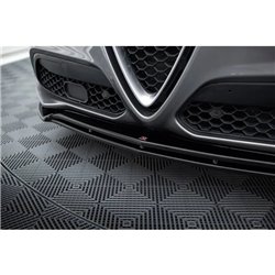 Maxton - Lame Du Pare-Chocs Avant V.2 Alfa Romeo Stelvio Mk1 Noir Brillant