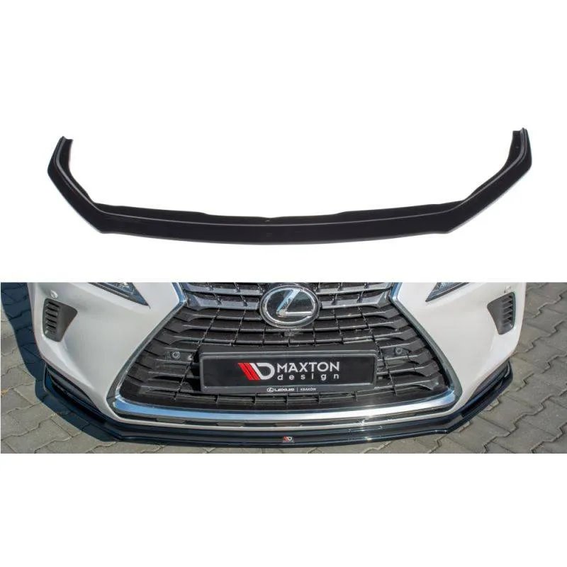 Maxton - Lame du pare-chocs avant / Splitter Lexus NX Facelift Noir Brillant