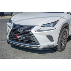 Maxton - Lame du pare-chocs avant / Lame Lexus NX Facelift Noir Brillant