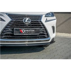 Maxton - Lame du pare-chocs avant / Lame Lexus NX Facelift Noir Brillant