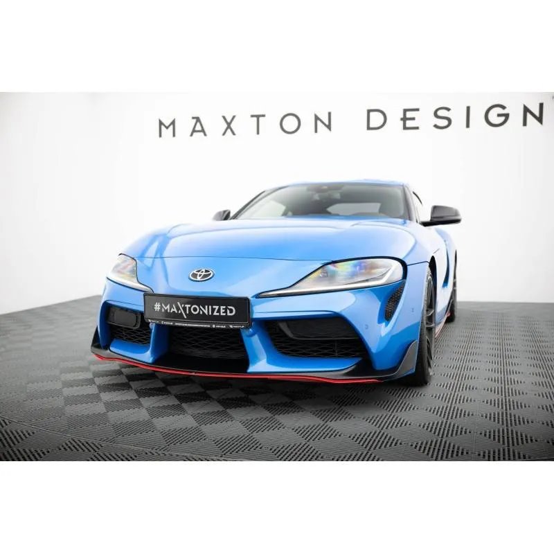 Maxton - Lame du pare-chocs avant / Splitter V.3 Toyota Supra Mk5 Noir Brillant