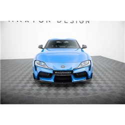 Maxton - Lame du pare-chocs avant / Lame V.3 Toyota Supra Mk5 Noir Brillant