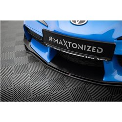 Maxton - Lame du pare-chocs avant / Lame V.3 Toyota Supra Mk5 Noir Brillant
